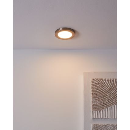 Eglo - LED-infälld armatur LED/5,5W/230V 3000K matt krom Ø 11,7 cm