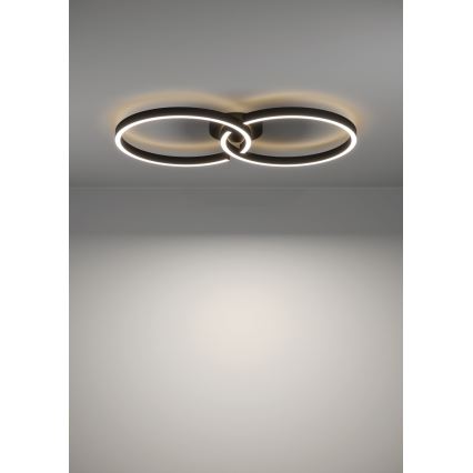 Eglo 900955 - LED RGBW Dimbar taklampa LED/19,5W/230V 2700-6500K svart + fjärrkontroll