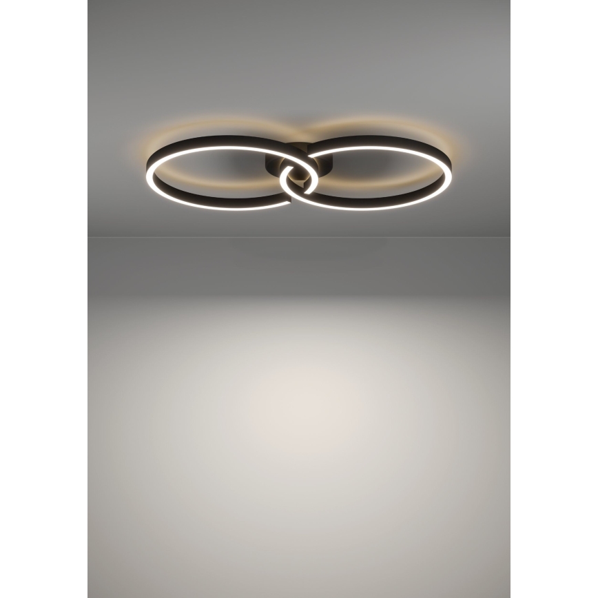 Eglo 900955 - LED RGBW Dimbar taklampa LED/19,5W/230V 2700-6500K svart + fjärrkontroll