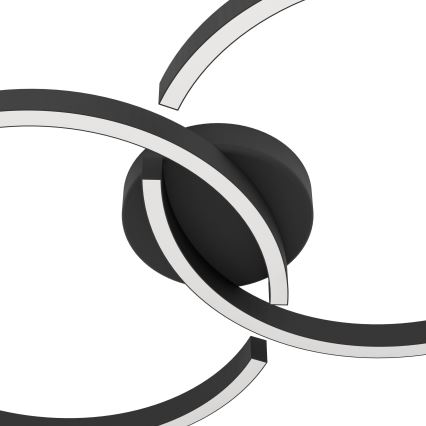 Eglo 900955 - LED RGBW Dimbar taklampa LED/19,5W/230V 2700-6500K svart + fjärrkontroll