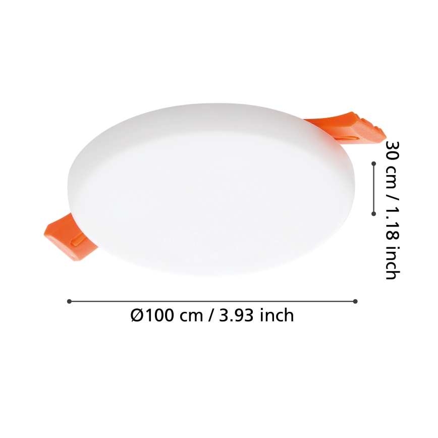 Eglo - Infälld LED badrumsbelysning LED/5,5W/230V diameter 10 cm IP65