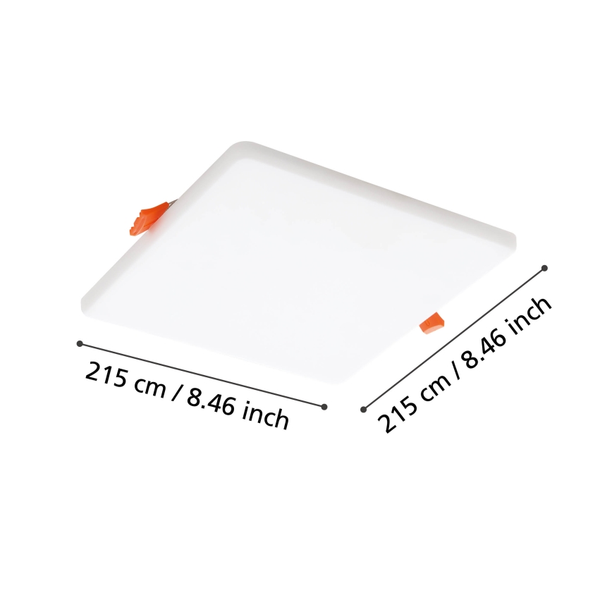 Eglo - Infälld LED badrumsbelysning LED/18W/230V 21,5x21,5 cm IP65