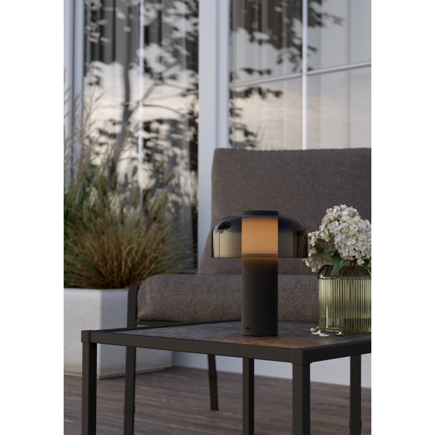 Eglo - LED Ljusreglerad beröring utomhus lampa LED/2,25W/5V 2400-4000K 5200 mAh IP44 svart