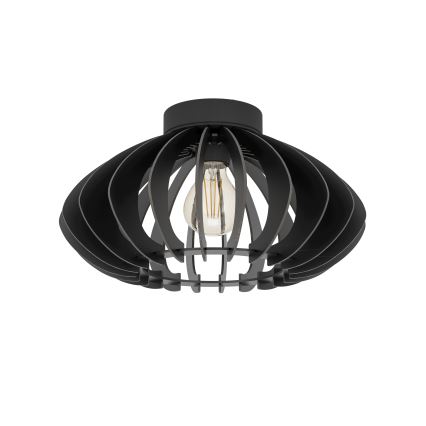 Eglo - Taklampa 1xE27/40W/230V diameter 38 cm svart