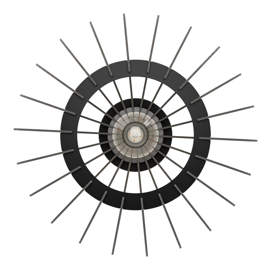 Eglo - Taklampa 1xE27/40W/230V diameter 38 cm svart
