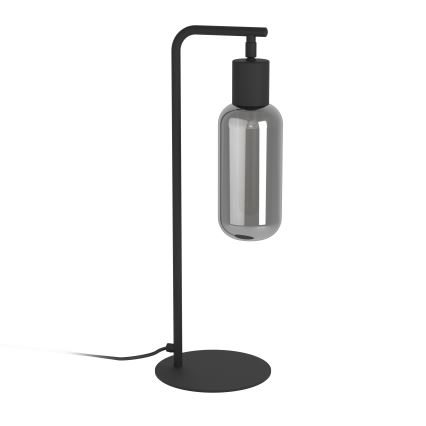 Eglo - Bordslampa 1xE27/4W/230V svart/rökfärgad