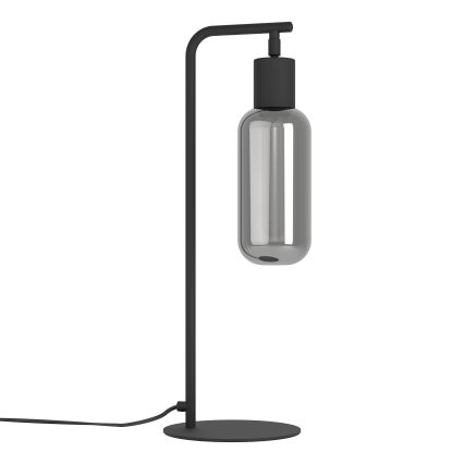 Eglo - Bordslampa 1xE27/4W/230V svart/rökfärgad