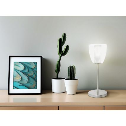 EGLO 90101 - Bordslampa OLBIA 1xG9/9W mattkrom