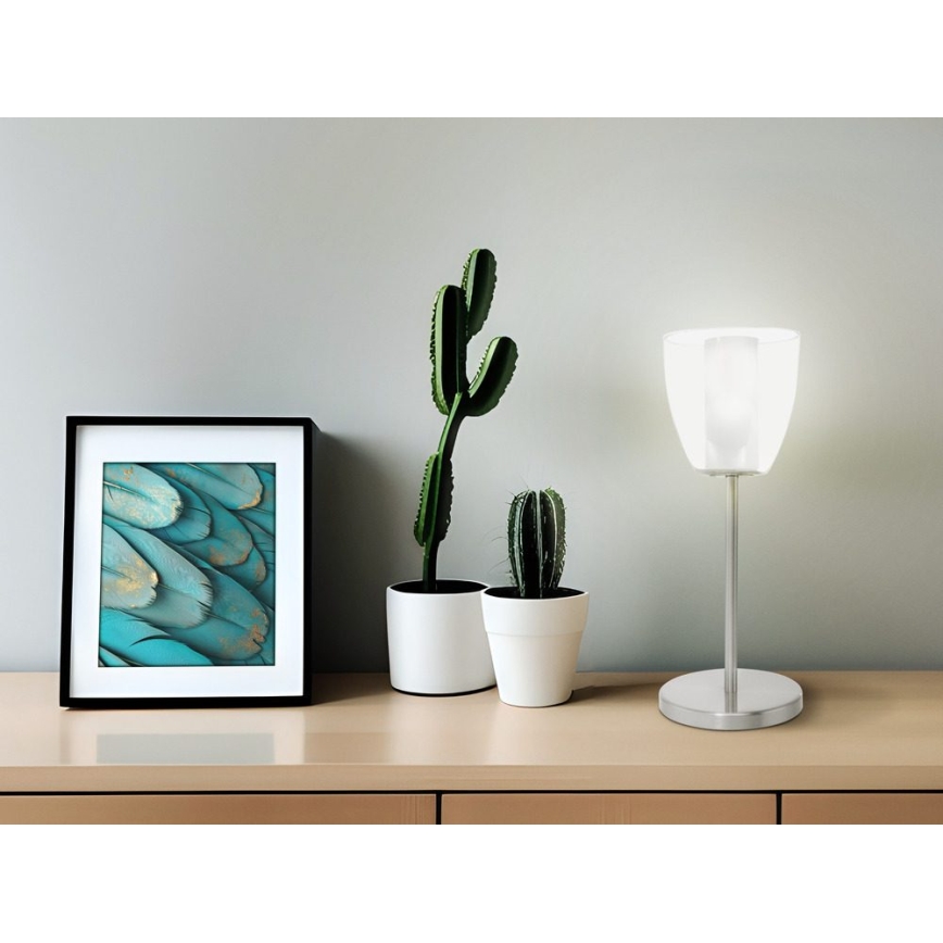 EGLO 90101 - Bordslampa OLBIA 1xG9/9W mattkrom