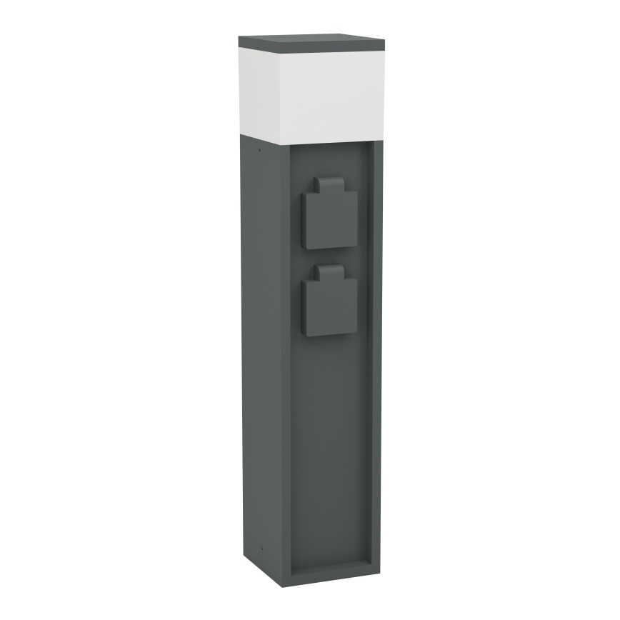 Eglo - Utomhuslampa med 2 uttag 1xE27/25W/230V IP54 antracit