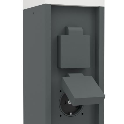 Eglo - Utomhuslampa med 2 uttag 1xE27/25W/230V IP54 antracit
