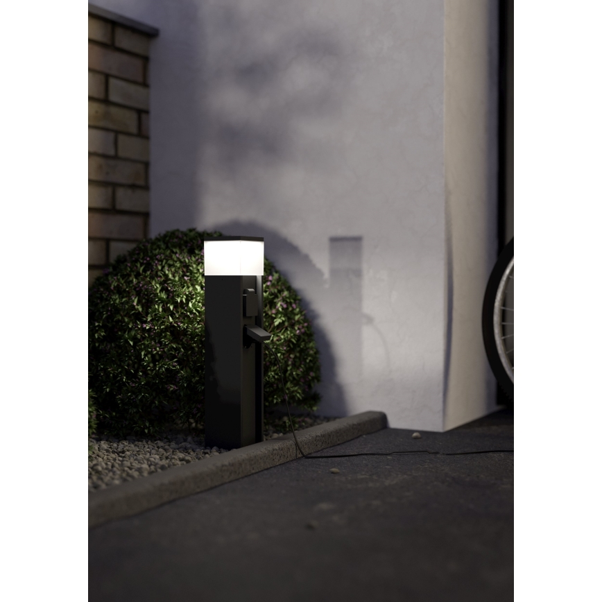 Eglo - Utomhuslampa med 2 uttag 1xE27/25W/230V IP54 antracit