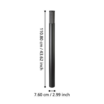 Eglo - Utomhuslampa 1xE27/15W/230V 110 cm IP54