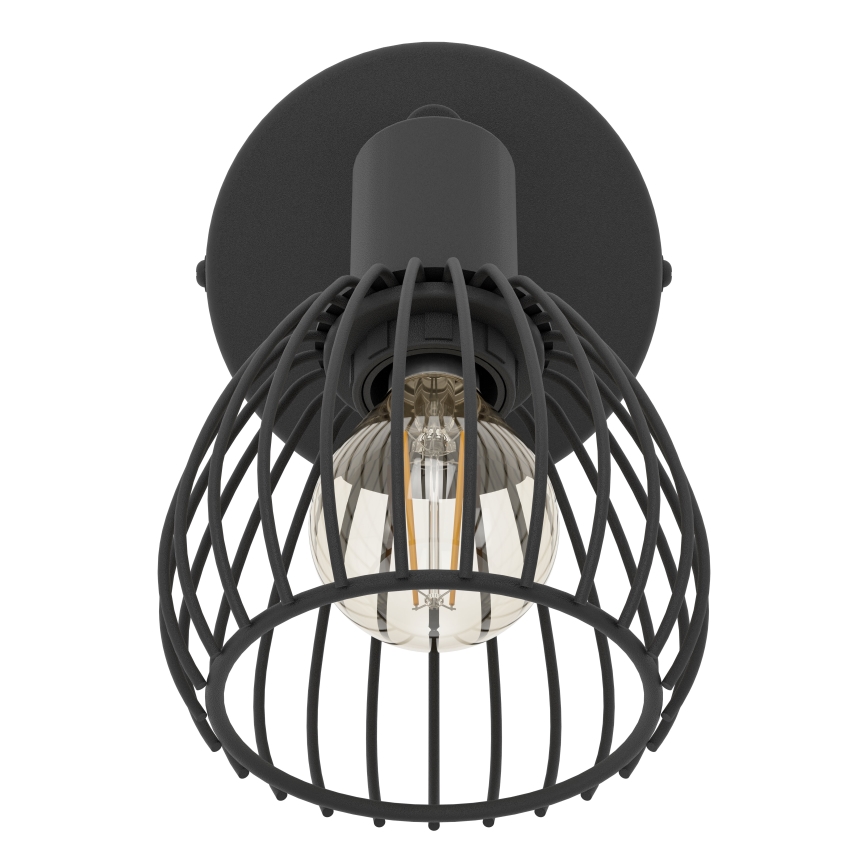 Eglo - Vägglampa 1xE14/40W/230V svart