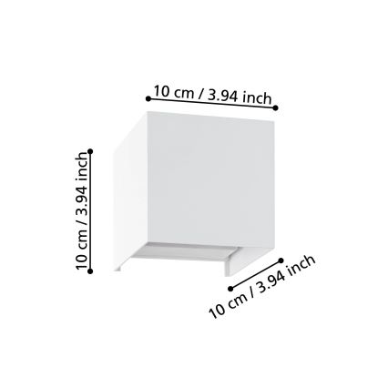 Eglo - LED väggbelysning 2xLED/1,5W/230V 3000K vit