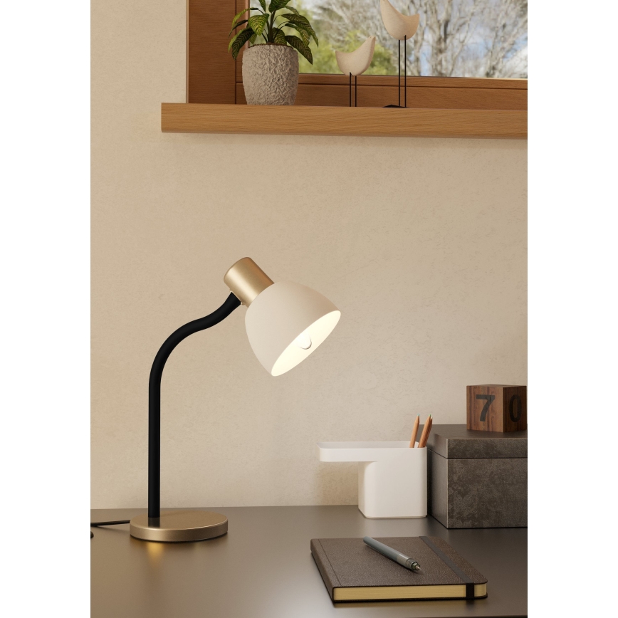 Eglo - Bordslampa 1xE14/25W/230V svart/mattkrom