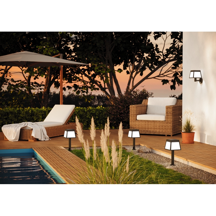 Eglo - LED-solcellsarmatur med sensor, 7,5 W / 3,7 V, 56 cm, 2200 mAh, IP44