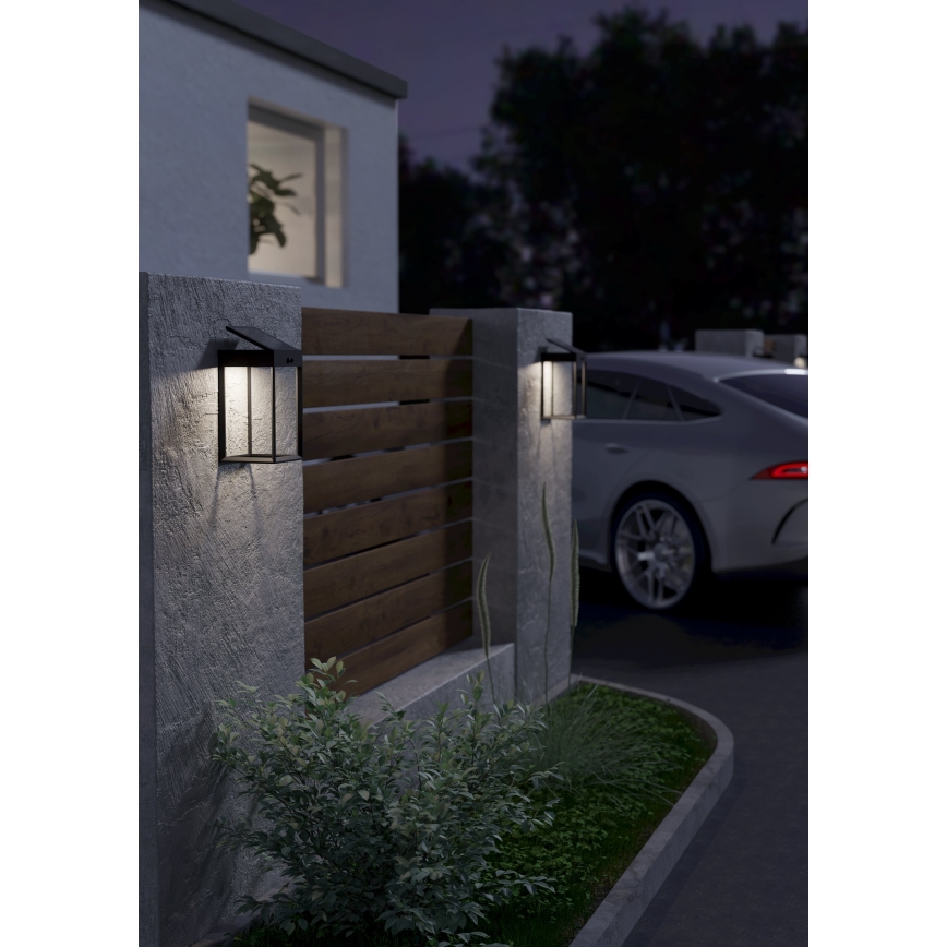Eglo - LED solcellsvägglampa med sensor LED/6,5W/3,7V 1800 mAh IP44