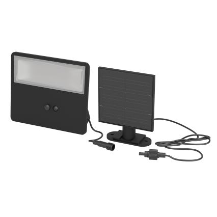 Eglo - LED solcellsdriven vägglampa med sensor LED/6,7W/3,7V 2400 mAh IP44 svart