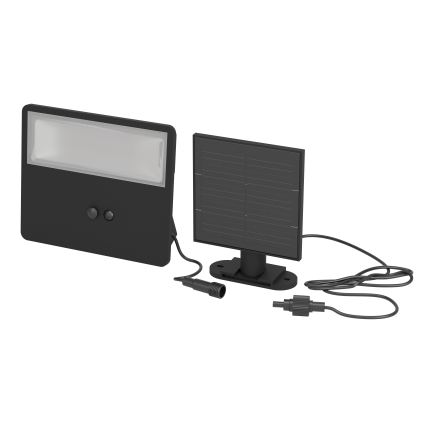 Eglo - LED solcellsvägglampa med sensor LED/8,7 W/3,7 3600 mAh IP44 svart
