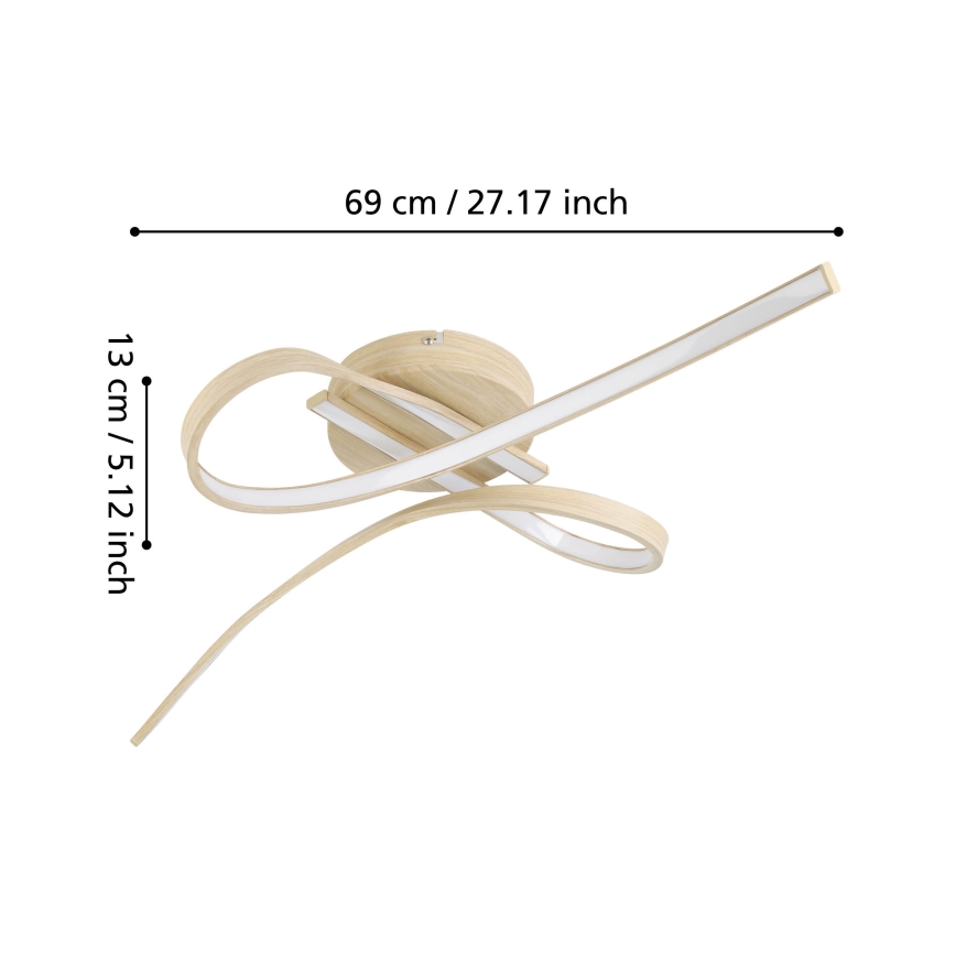 Eglo - LED taklampa LED/20,5W/230V brun