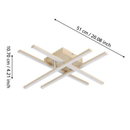 Eglo - LED taklampa LED/20,5W/230V guld