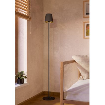 Eglo - Golvlampa 1xE14/7,5W/230V svart/brun