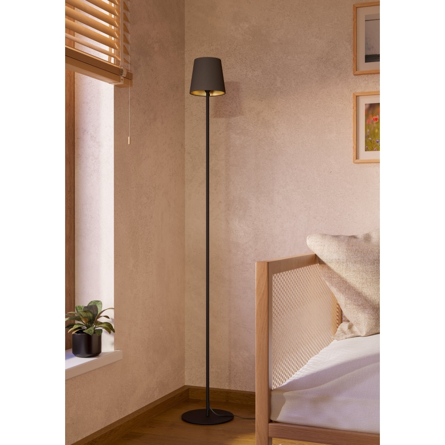 Eglo - Golvlampa 1xE14/7,5W/230V svart/brun