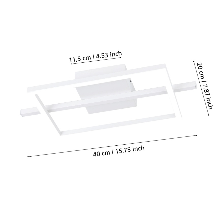 Eglo - LED RGBW Dimbar taklampa LED/17W/230V 2700-6500K vit + fjärrkontroll