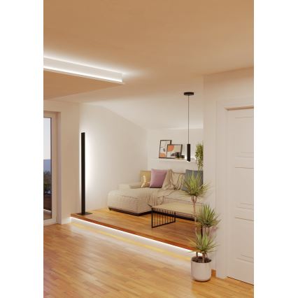 Eglo - LED RGBW Ljusreglerad ljuskrona på textilsladd LED/3,7W/230V 2700-6500K svart