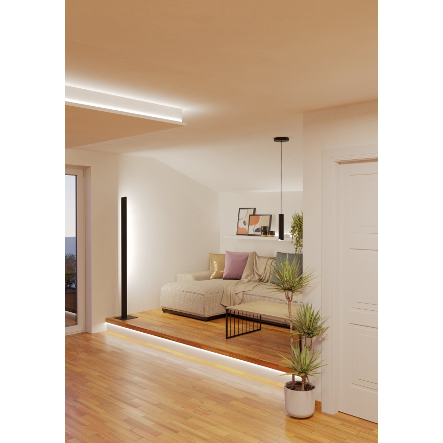 Eglo - LED RGBW Ljusreglerad ljuskrona på textilsladd LED/3,7W/230V 2700-6500K svart