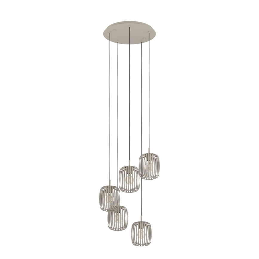 Eglo - Takpendel med sladd 5xE27/40W/230V beige