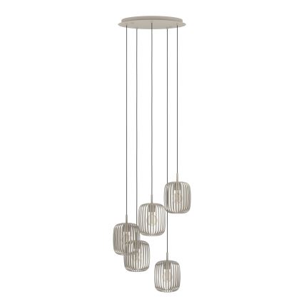 Eglo - Takpendel med sladd 5xE27/40W/230V beige