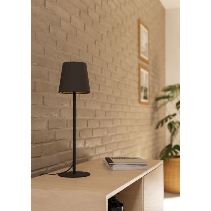 Eglo - Bordslampa 1xE14/40W/230V svart/brun