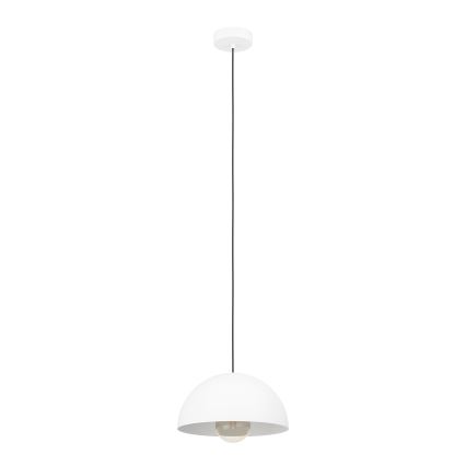 Eglo - Ljuskrona med textilsladd 1xE27/40W/230V diameter 30 cm vit