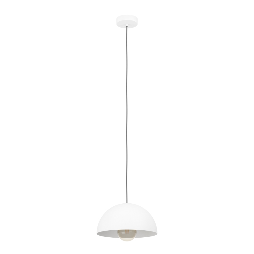 Eglo - Ljuskrona med textilsladd 1xE27/40W/230V diameter 30 cm vit