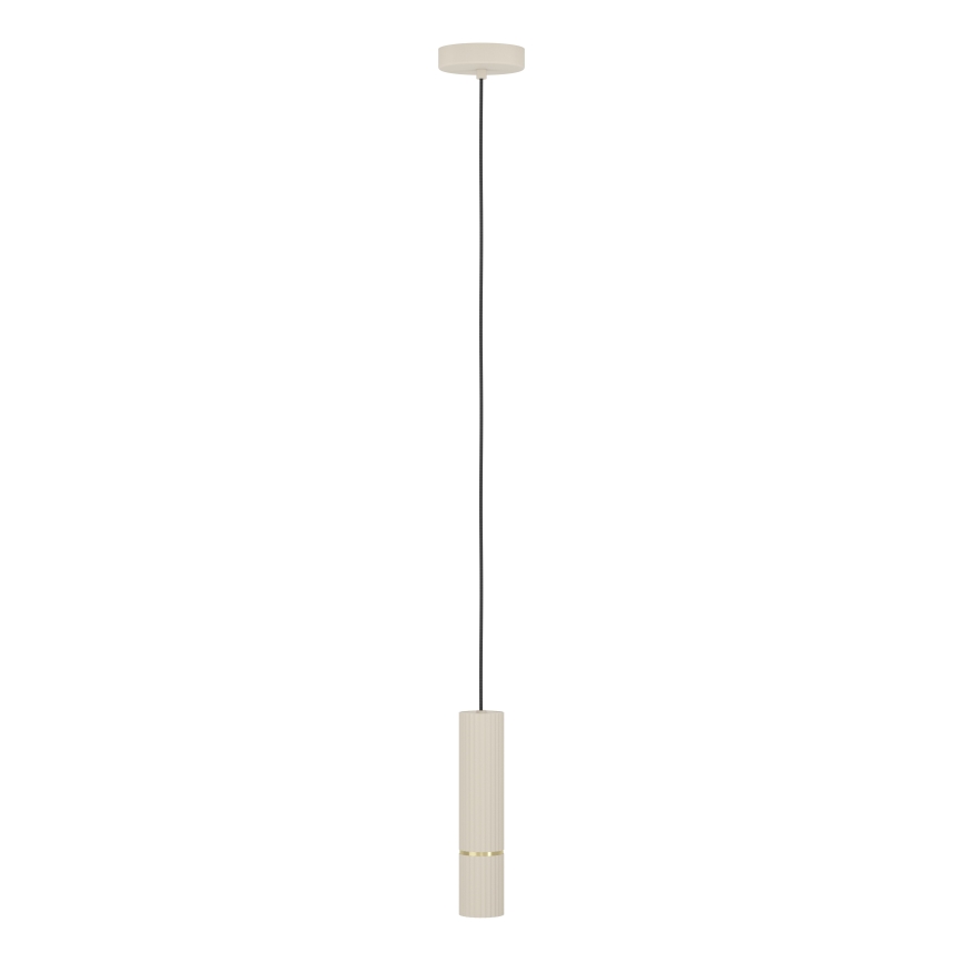 Eglo - LED ljuskrona med textilsladd 1xGU10/5W/230V 3000K beige