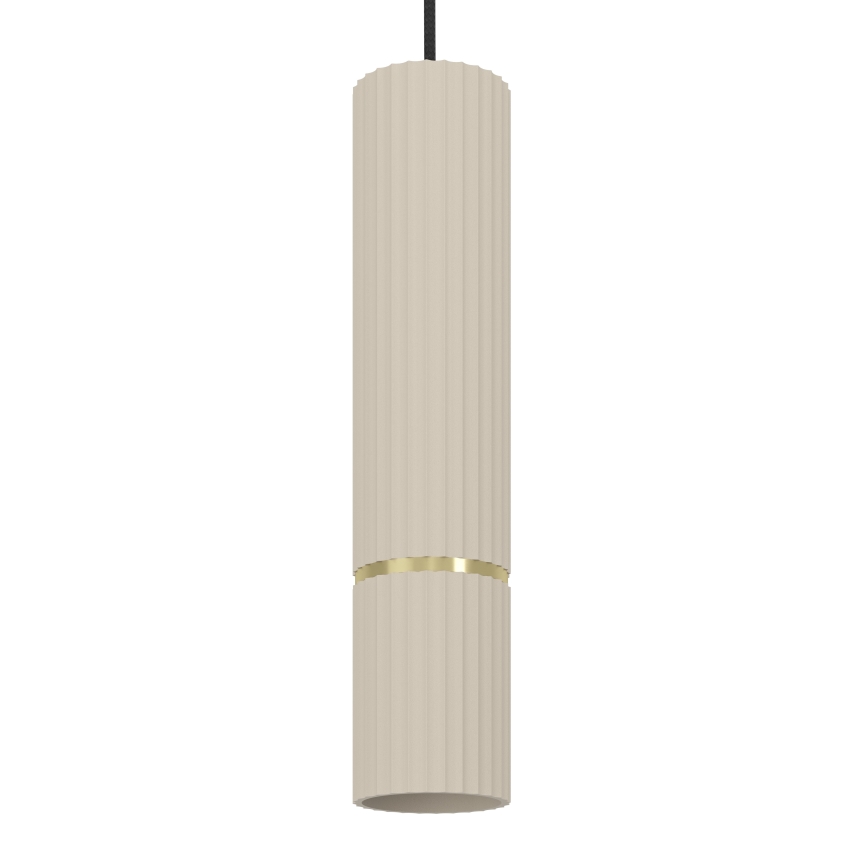 Eglo - LED ljuskrona med textilsladd 1xGU10/5W/230V 3000K beige