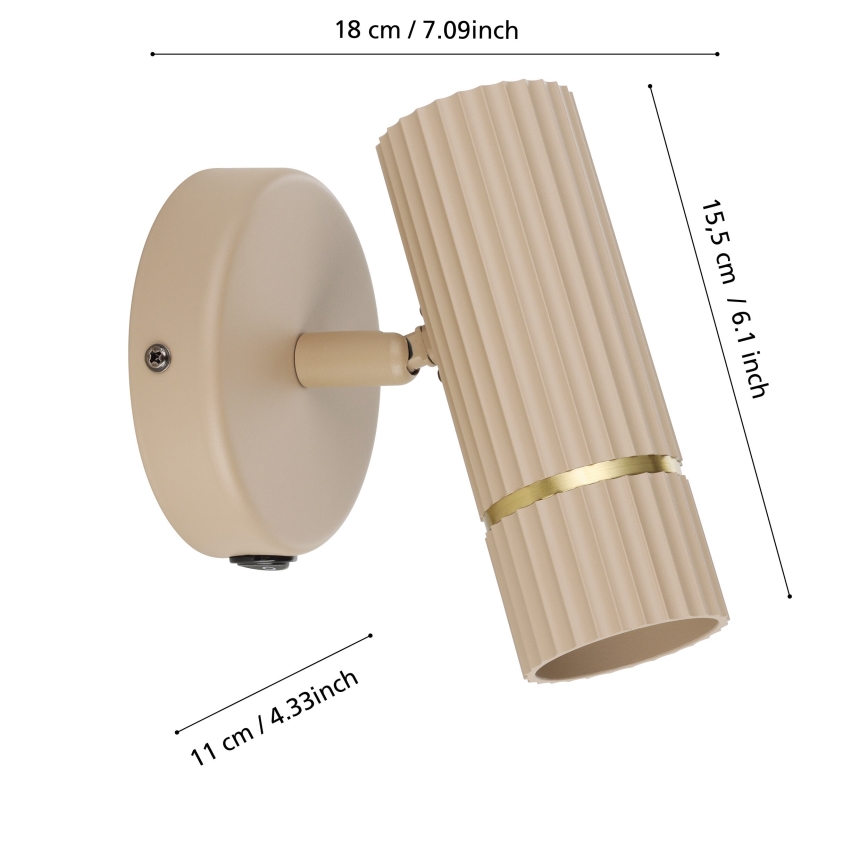 Eglo - LED väggbelysning 1xGU10/5W/230V 3000K beige