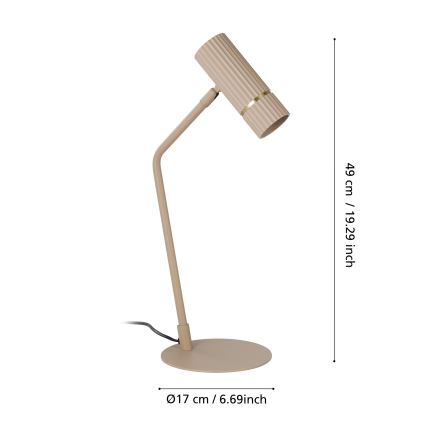 Eglo - LED bordslampa 1xGU10/5W/230V 3000K beige