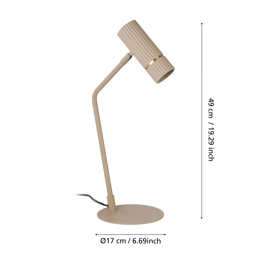 Eglo - LED bordslampa 1xGU10/5W/230V 3000K beige