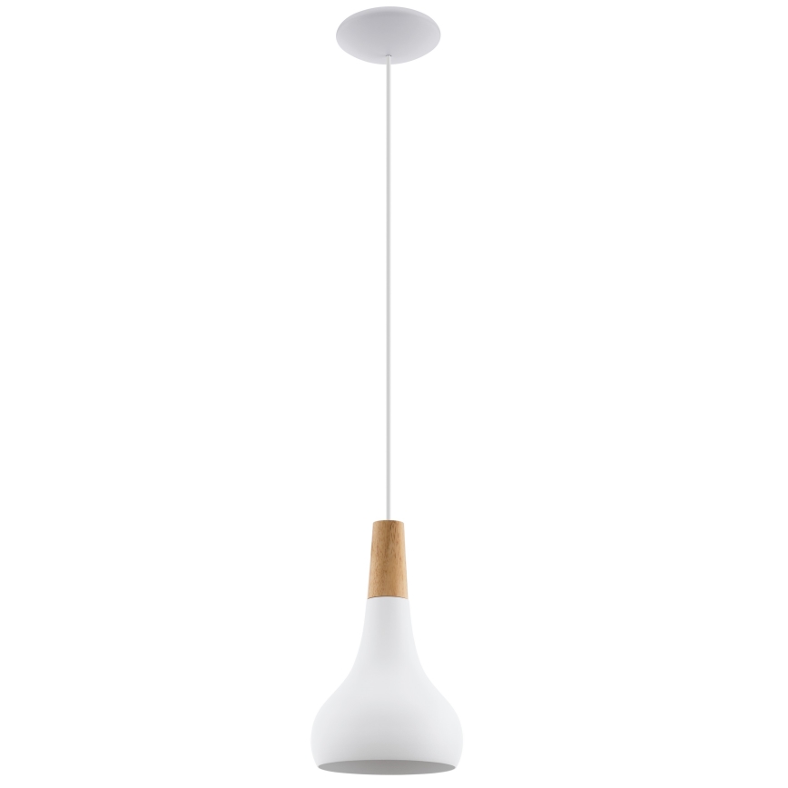 Eglo - Takpendel på sladd 1xE27/60W/230V Ø 18 cm vit
