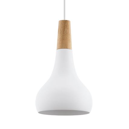 Eglo - Takpendel på sladd 1xE27/60W/230V Ø 18 cm vit