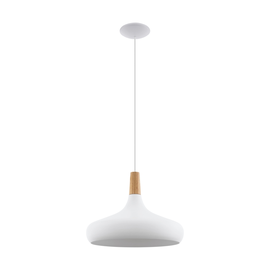 Eglo - Pendellampa med vajer 1xE27/40W/230V Ø 40 cm vit