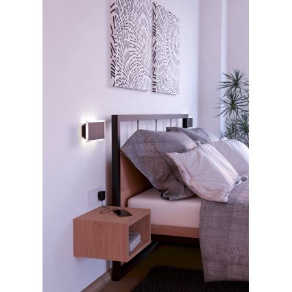 Eglo - LED väggbelysning LED/12W/230V 3000K 12x23 cm svart