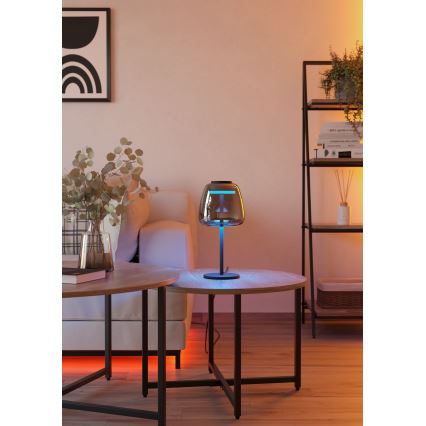 Eglo - LED RGBW dimmerbar bordslampa LED/7,7W/230V 2700-6500K rökfärgad