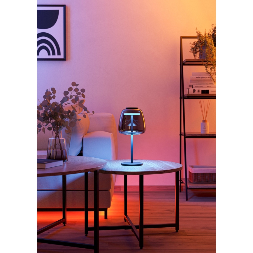 Eglo - LED RGBW dimmerbar bordslampa LED/7,7W/230V 2700-6500K rökfärgad