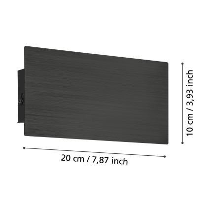 Eglo - LED väggbelysning LED/6W/230V 3000K svart