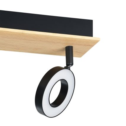 Eglo - LED-spot 2xLED/4,2W/230V svart/brun