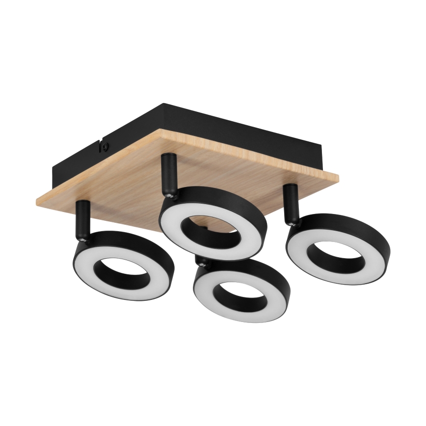 Eglo - LED-spottarmatur 4xLED/4,2W/230V svart/brun